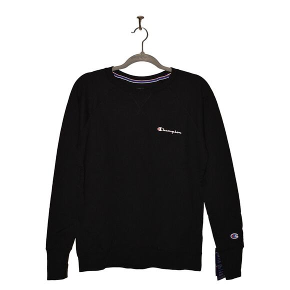 CHAMPION NEW $55 Powerblend Fleece‎ Classic Crew Script Logo Sweatshirt Medium - Picture 1 of 3